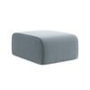 POUF Samt Stoff Blau - Schwarz/Hellblau, Holzwerkstoff/Kunststoff (72/42/94cm) - Makamii