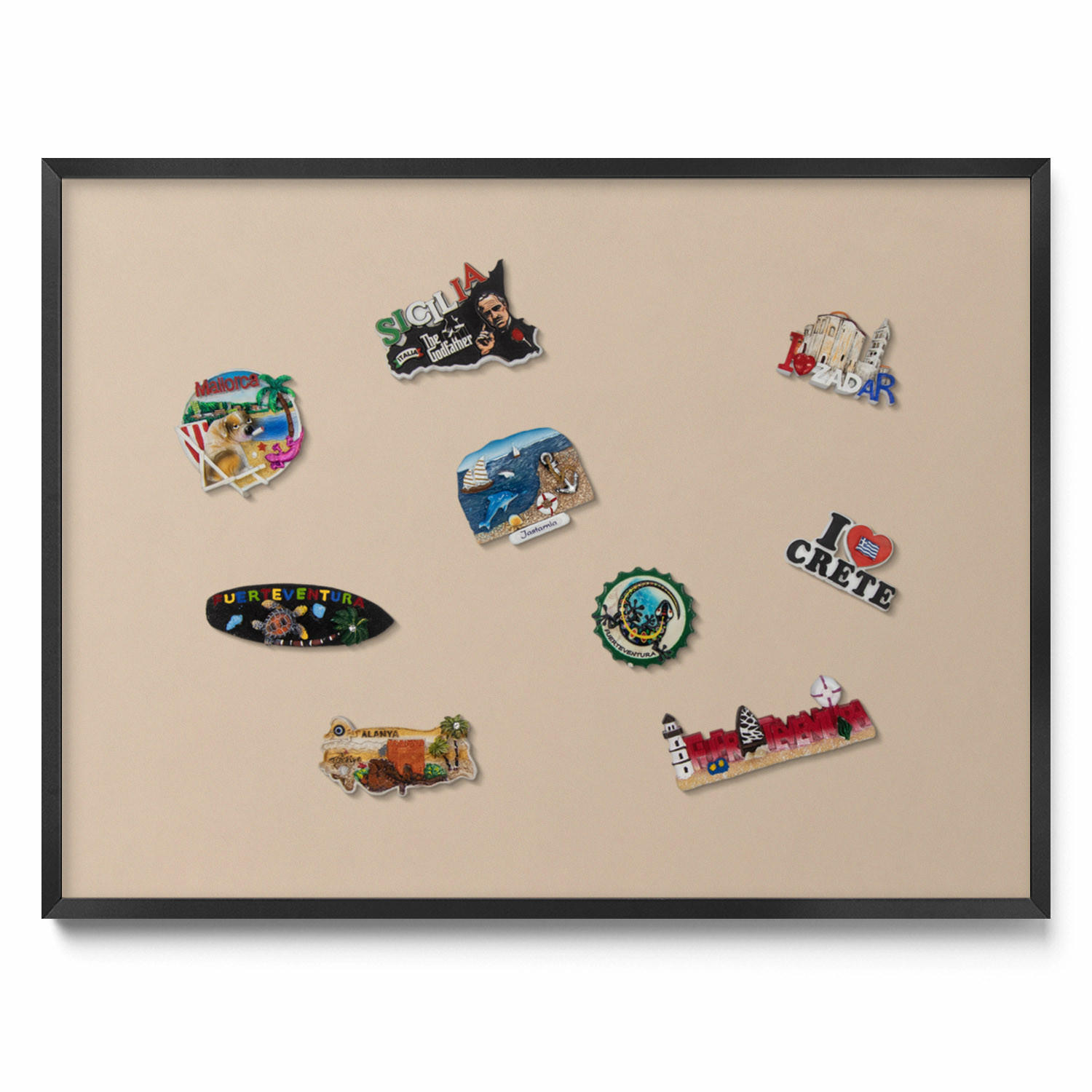 TULUP MAGNETICKÁ TABULE 80x60 cm černý rám – Růžová barva