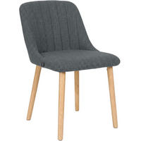 ESSZIMMERSTUHL Stoff Hellgrau - Eukalyptusholzfarben/Hellgrau, Holz/Textil (49/82/56cm) - CLP