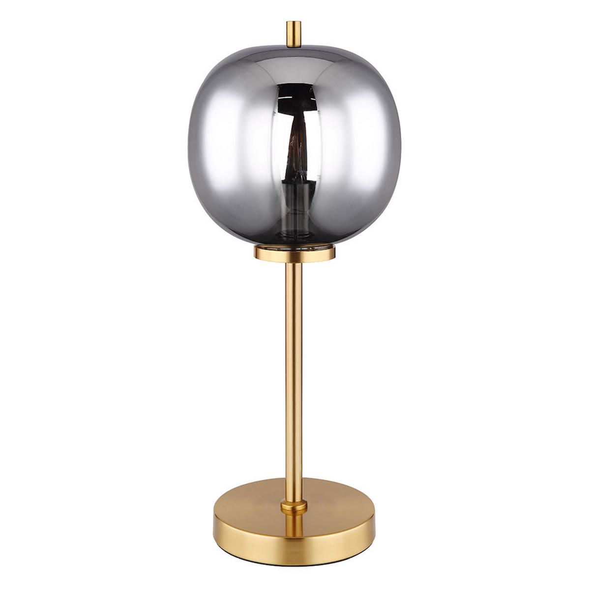 TISCHLEUCHTE Messing Glas rauch - Messingfarben, Glas (18.5/18.5/45cm) - Globo Lighting