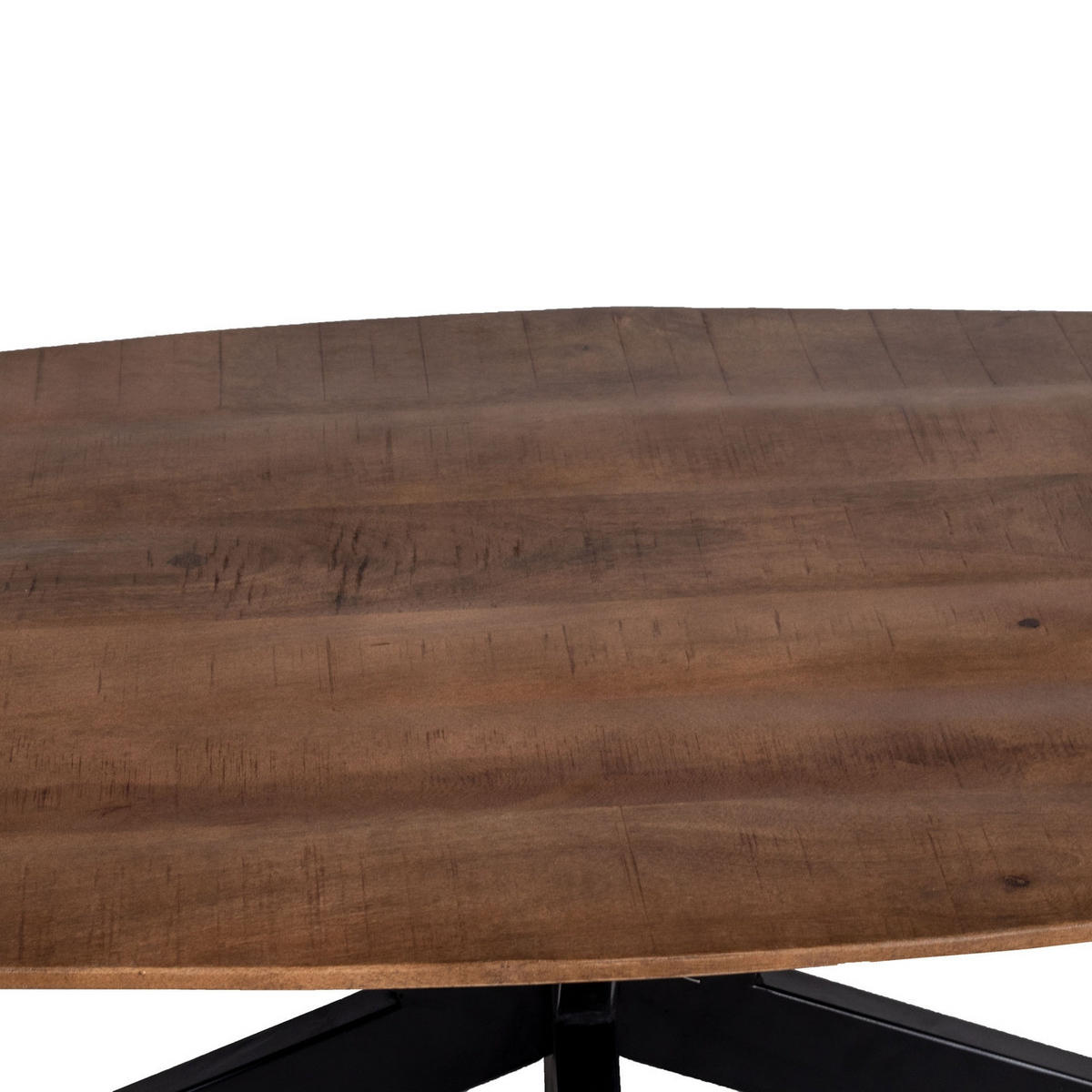 COUCHTISCH oval aus Mangoholz 130cm, braun - Braun, Holz (130/70/40cm) - Giga Meubel