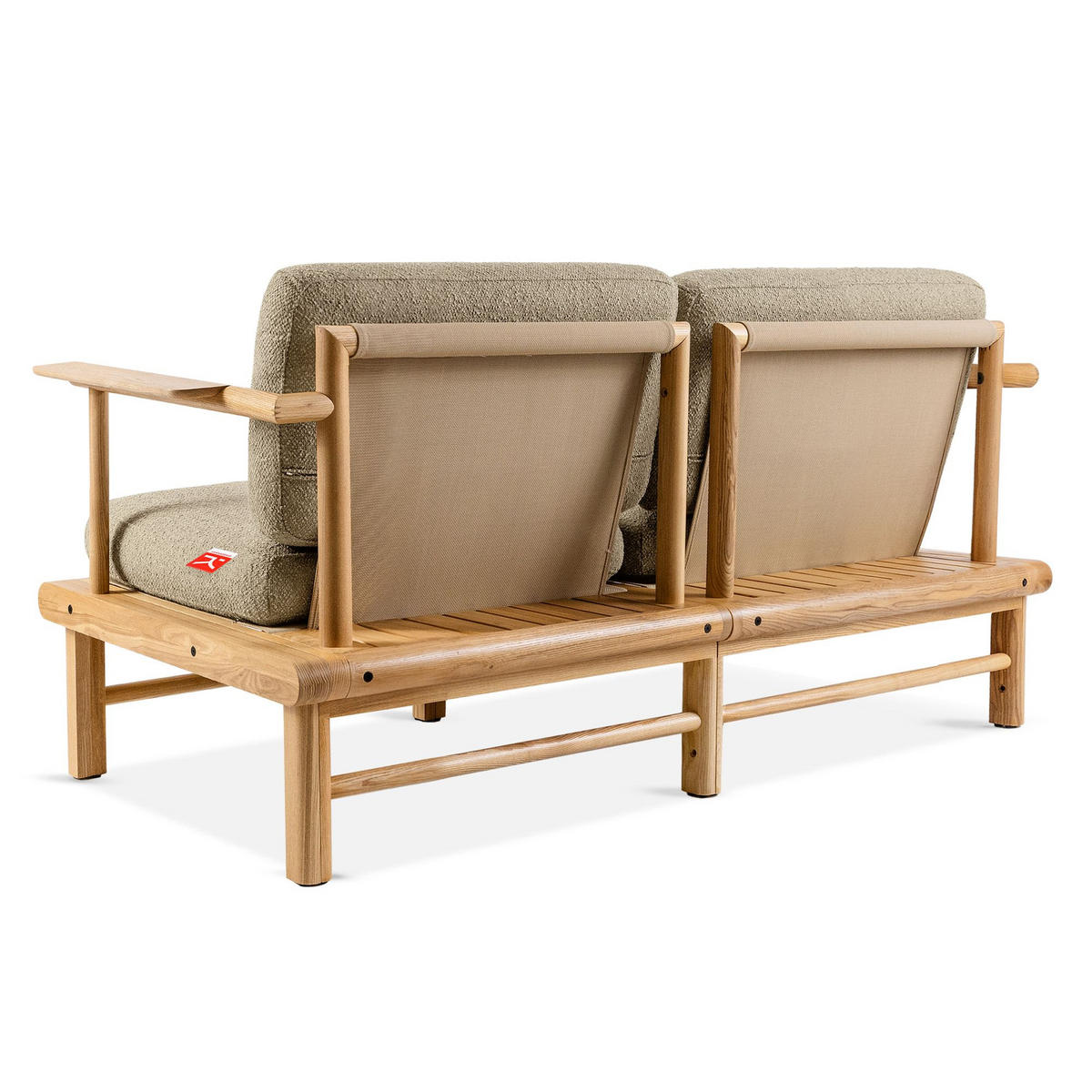 GARTENSOFA ATREDA 2-Sitzer - Beige, Holz/Textil (160/74/80cm) - KONSIMO®