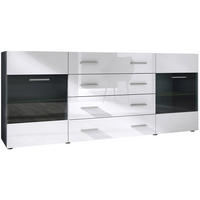 SIDEBOARD Carlos Weiß Hochglanz - Weiß Hochglanz, Holzwerkstoff (166/72/35cm) - Vladon