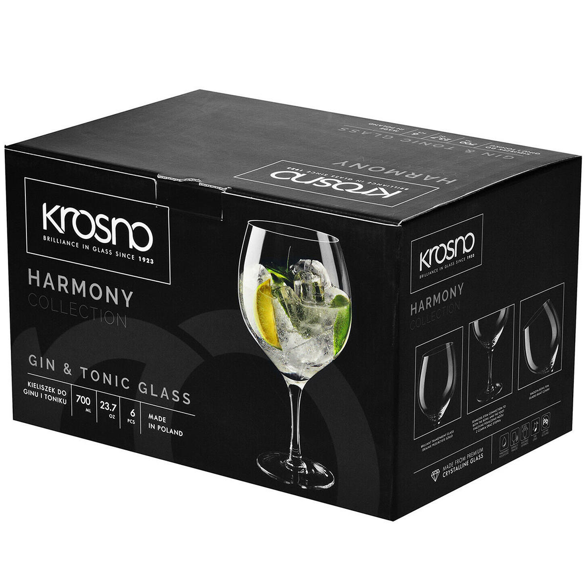 GIN & TONIC GLÄSER Harmony, 6er-Set, 700 ml - Transparent, Glas (0.7L) - Krosno Glass