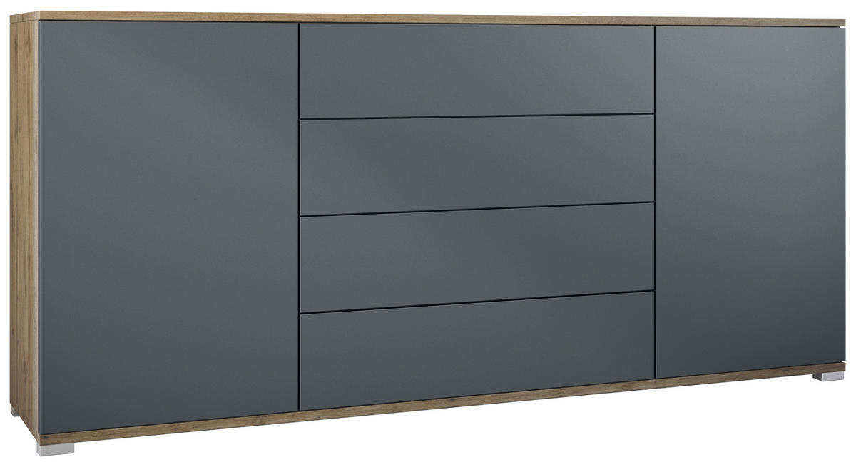 SIDEBOARD Santo Anthrazit matt - Anthrazit, Holzwerkstoff (166.5/75.5/35cm) - Vladon