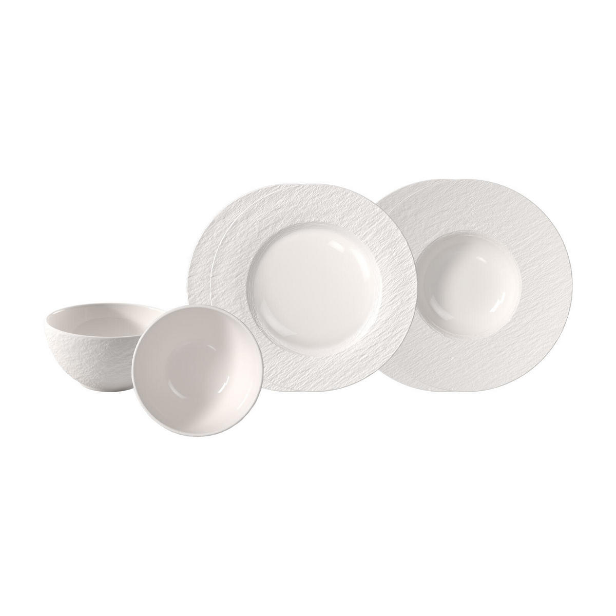 STARTER-SET Manufacture Ice weiß 6er Set - Weiß, Keramik (1/1/1cm) - Villeroy & Boch