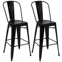 BARHOCKER METALL Schwarz 2er-Set - Schwarz, Metall (50/117/45cm) - MCW
