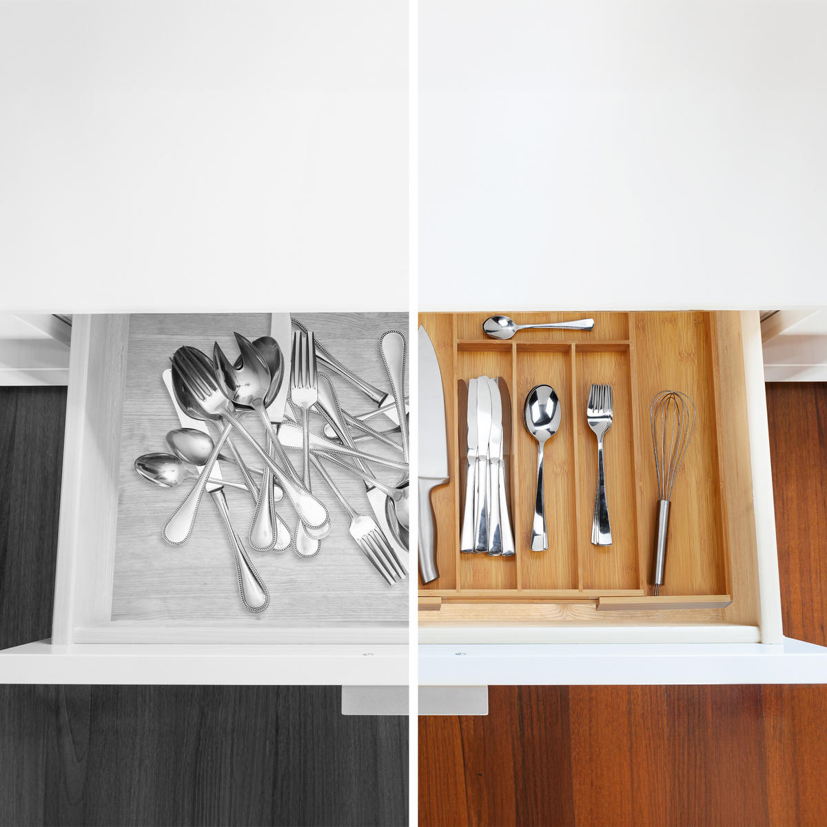 BESTECKKASTEN - Hellbraun, Holz/Holzwerkstoff (32.5/5/45.5cm) - Relaxdays