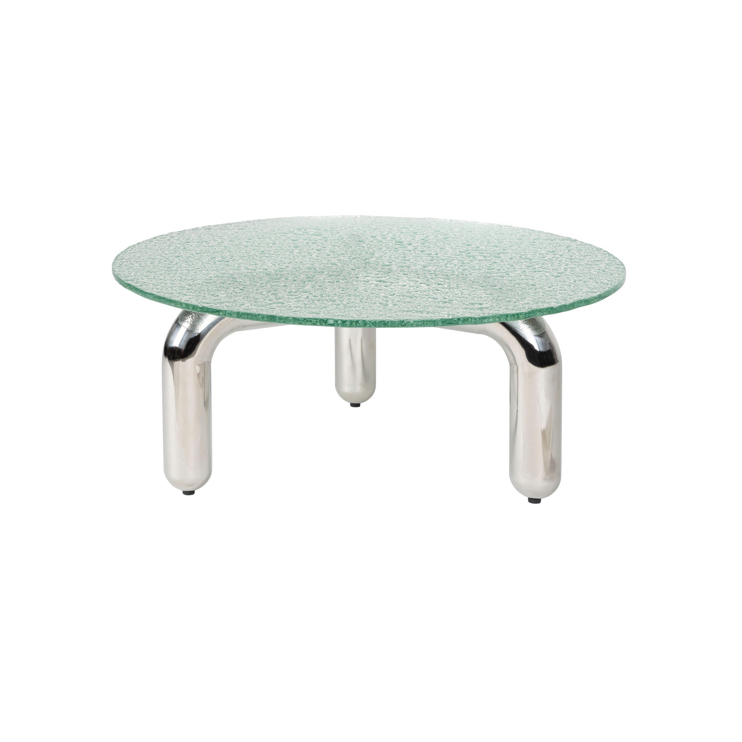 COUCHTISCH Marly Rund 60 cm Silber - Silberfarben, Glas (80/80/33.5cm) - Dutchbone