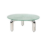 COUCHTISCH Marly Rund 60 cm Silber - Silberfarben, Glas (80/80/33.5cm) - Dutchbone