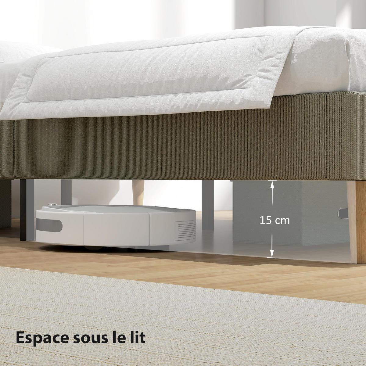 BETT 160x200 cm DE-14652 mit gepolstertem Rippenvelours Grau - Grau, Textil (160/200cm) - ComfortXL