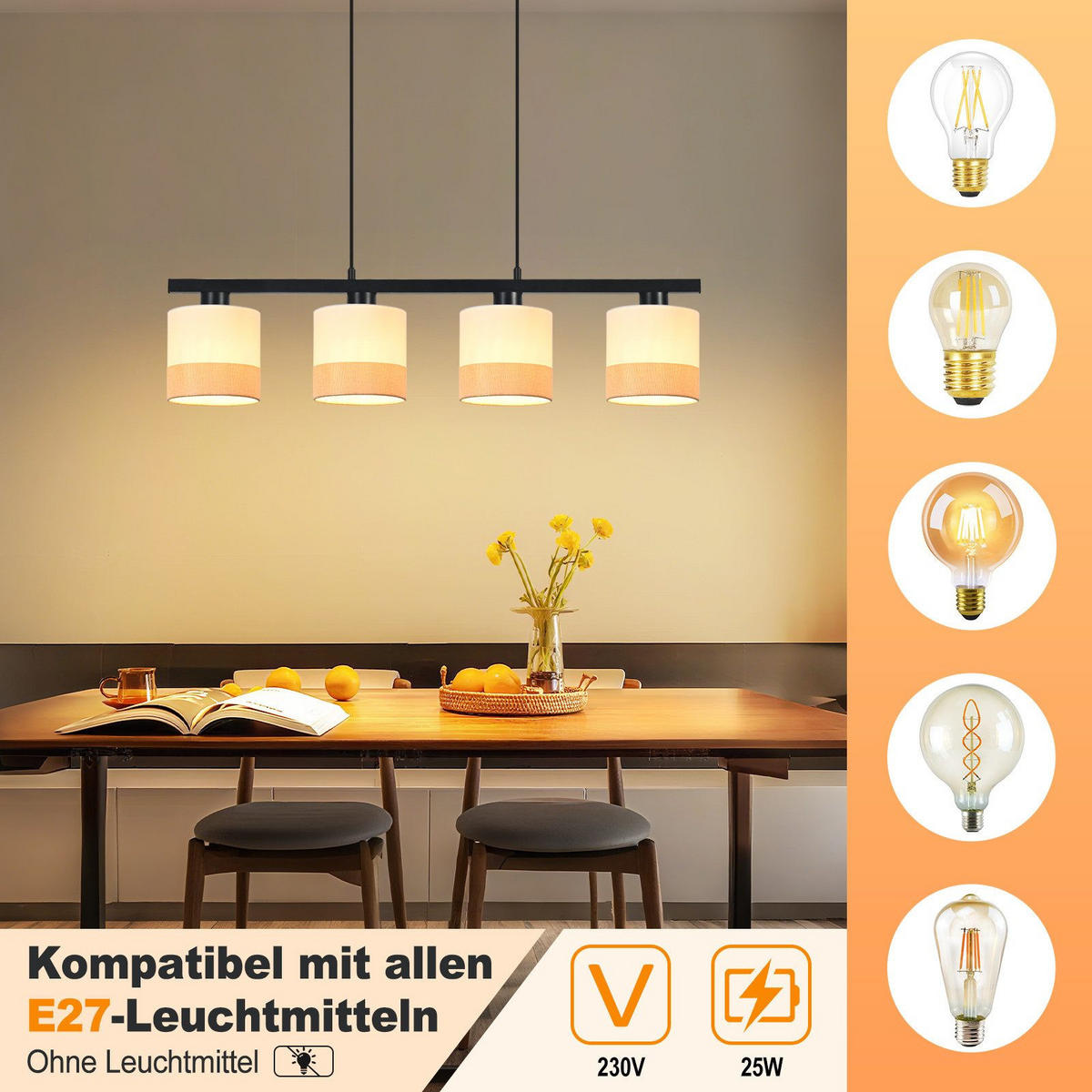 PENDELLEUCHTE BERGHEIM Ⅲ 30/5/120 cm - Weiß, Metall (30/5/120cm) - Nettlife