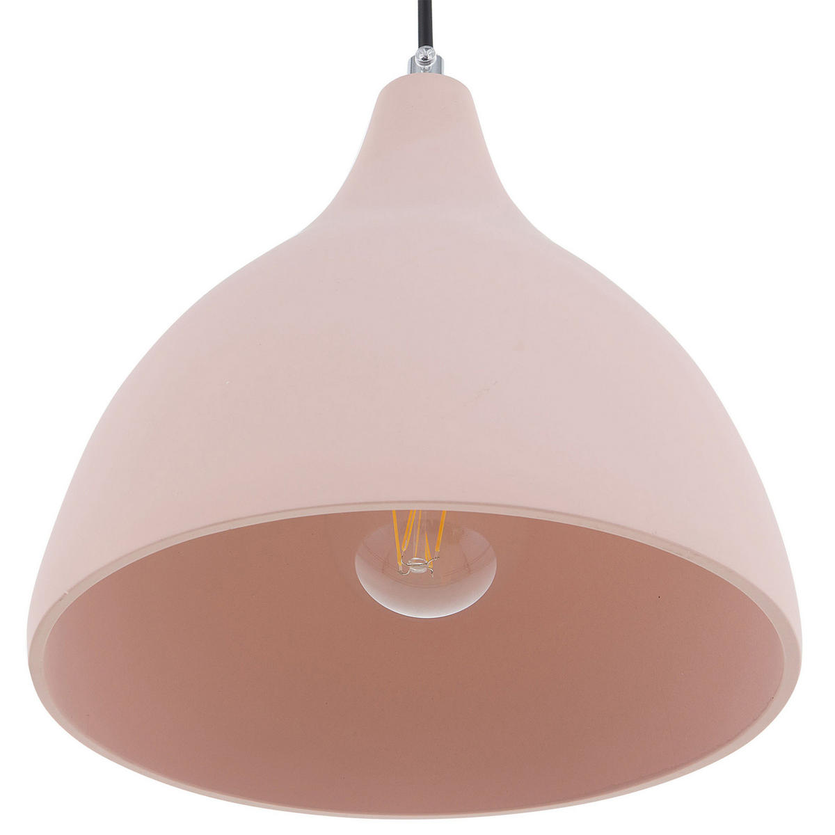 HÄNGELEUCHTE Lambro 23/23/122 cm - Pink, Stein (23/23/122cm) - Beliani
