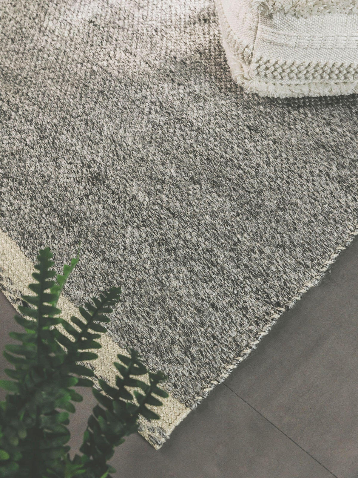 TEPPICH aus recyceltem Material Kiah Grau 160x230 cm - Grau, Textil (160/230cm) - benuta Pure
