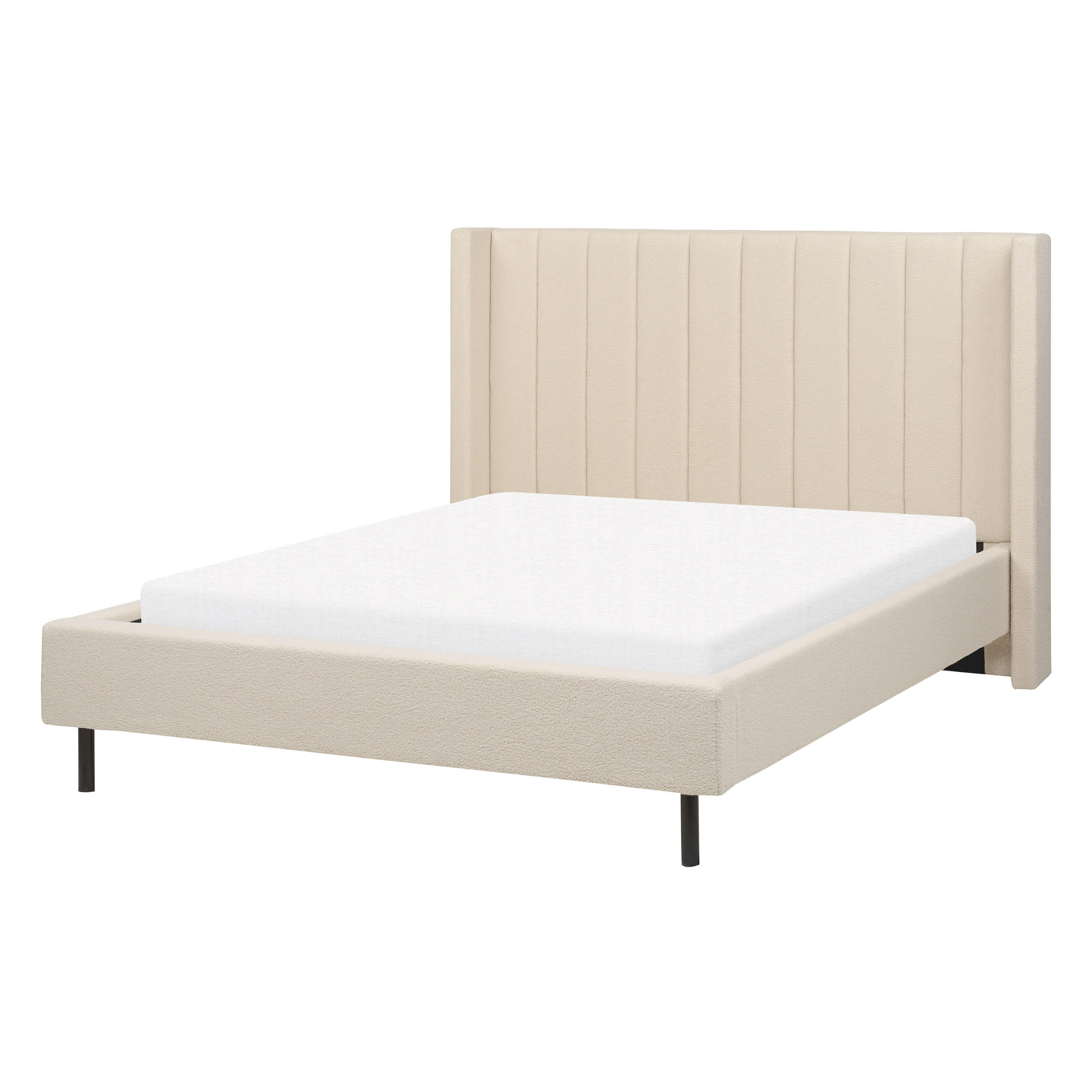 POLSTERBETT mit Lattenrost 140x200 cm Beige Villette - Beige, Textil (140/200cm) - Beliani