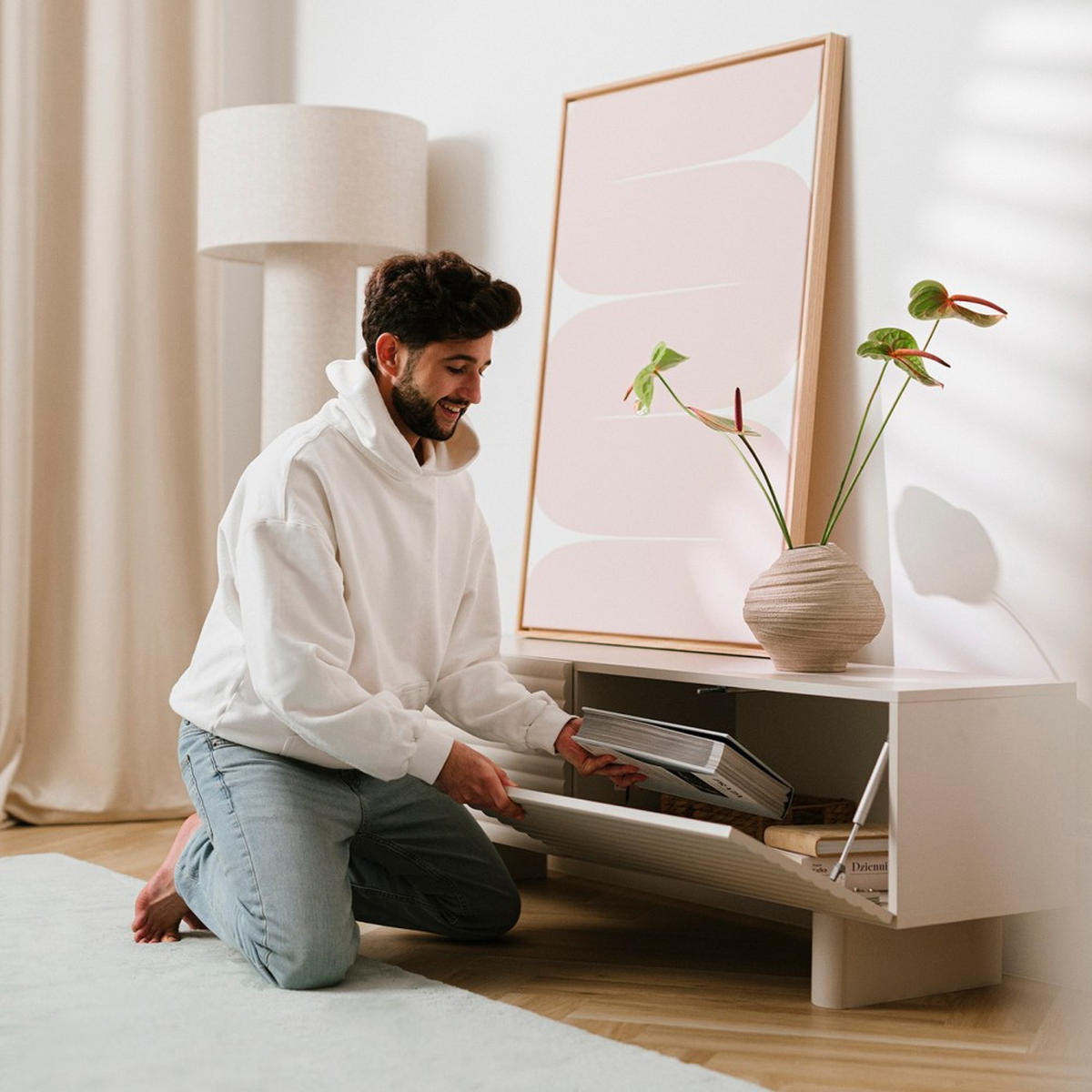 LOWBOARD Torino mit 2 Türen, 150 cm, Kaschmir - Kaschmir, Holzwerkstoff (150/46/37cm) - Beautysofa