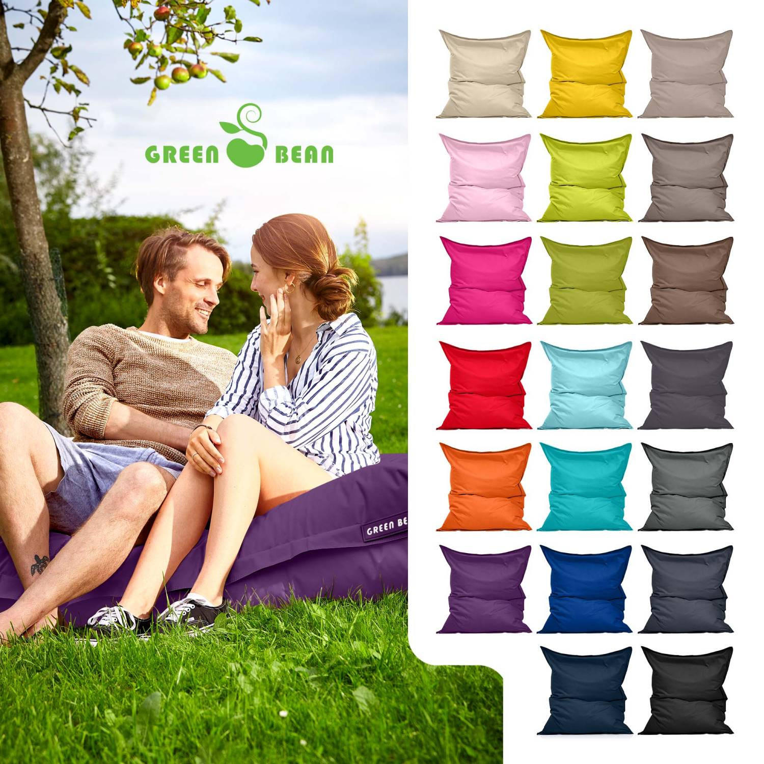 SITZSACK XXL "Square" 140x180cm - 380 L - Lila, Textil (140/25/180cm) - Green Bean