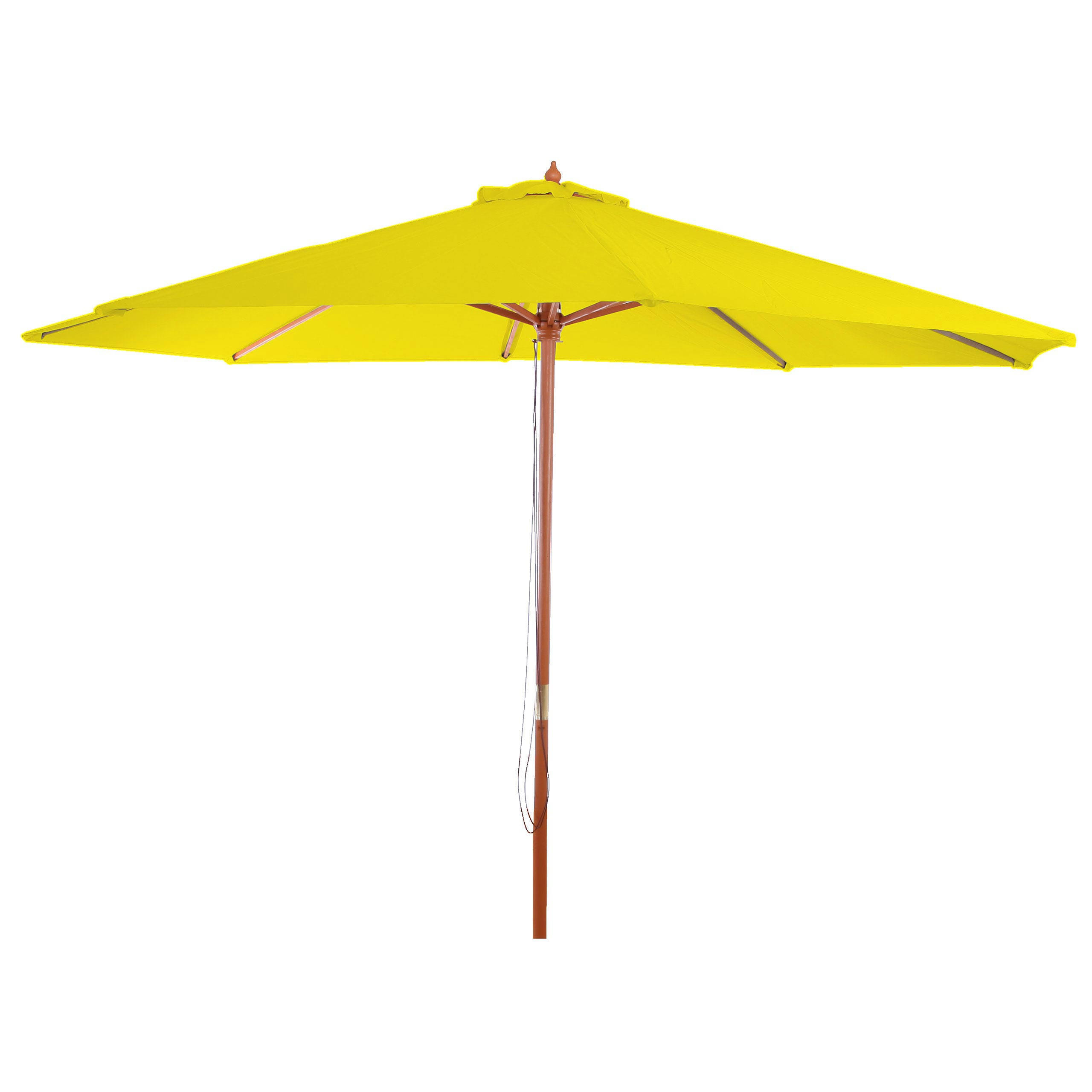 SONNENSCHIRM RUND Gelb - Gelb, Holz (350/350cm) - MCW
