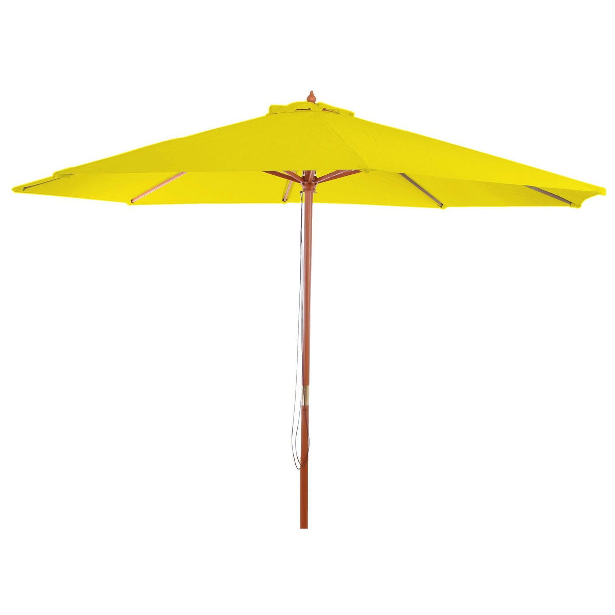 SONNENSCHIRM RUND Gelb - Gelb, Holz (350/350cm) - MCW