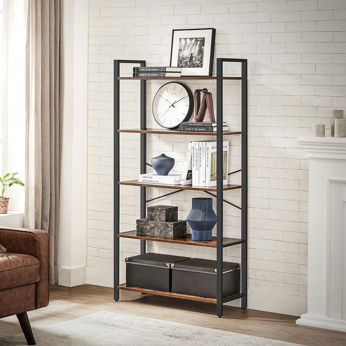 BÜCHERREGAL STANDREGAL - Braun, Holzwerkstoff (30/153/80cm) - Hansiro