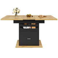 AUSZIEHTISCH Schwarz 110-140/80/76 cm - Schwarz, Holz (80/110/76cm) - PANGIVO