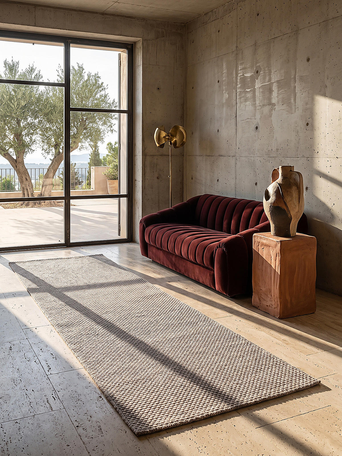 TEPPICHLÄUFER Uni BROYE Polypropylen Taupe 80 x 150 cm - Braun, Textil (80/150cm) - KADIMA DESIGN