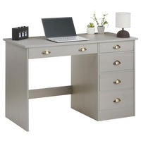 SCHREIBTISCH LANA - Grau, Holz (54/114/76cm) - IDIMEX