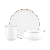 FRÜHSTÜCKS-SET Sento Home Pure Lines Cocoa Brown 18-tlg. - Hellbraun, Keramik (2/2/2cm) - Seltmann Weiden