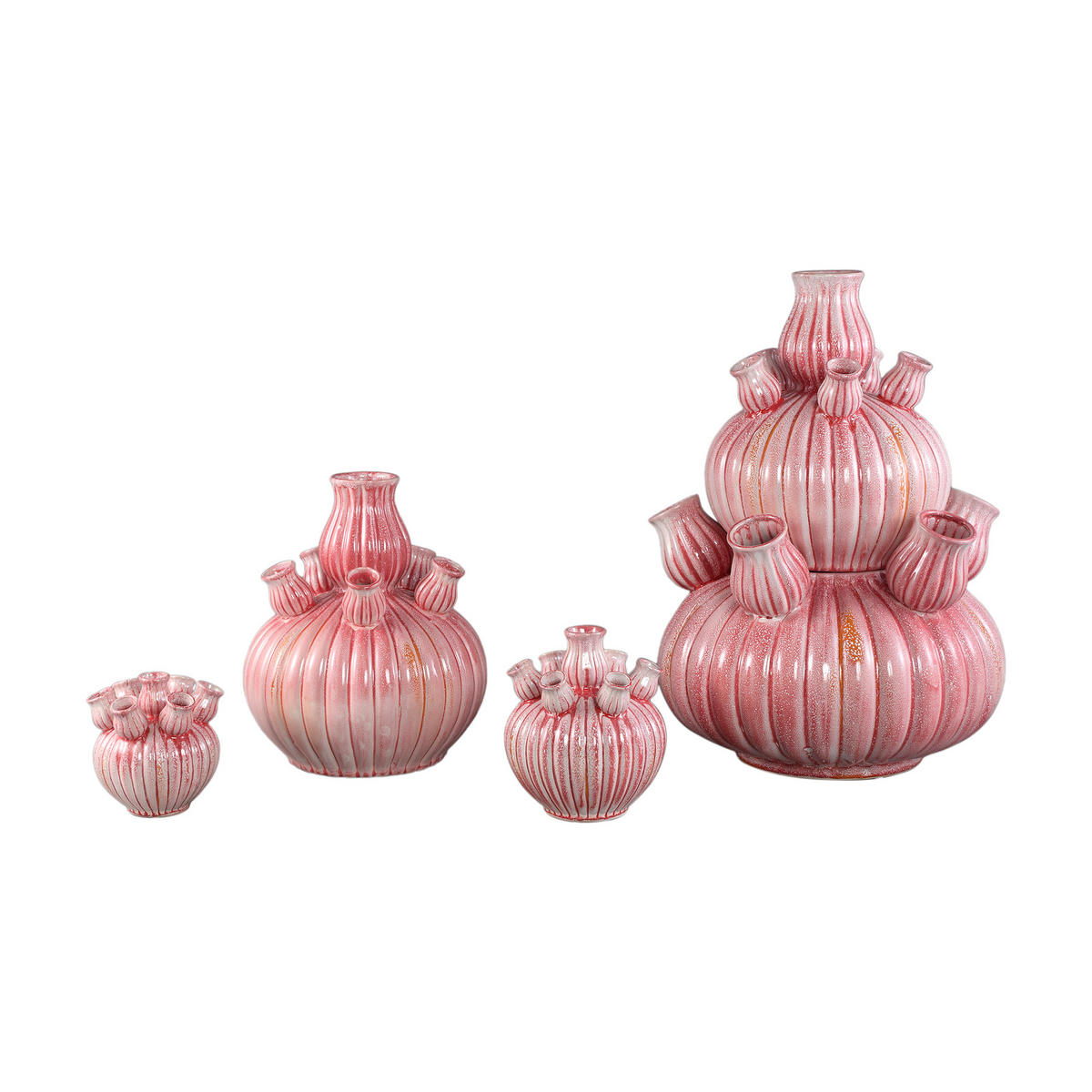 VASE Nolou Rosa 41.5/41.5/62cm - Pink, Keramik (62cm) - PTMD Collection