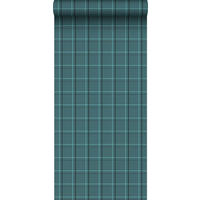 TAPETE Karomuster 53 cm x 10 m - Blau, Papier (53/1000cm) - Sanders & Sanders