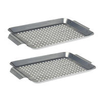 GRILLKORB, silber, Edelstahl - Edelstahlfarben, Metall (37.5/30/30cm) - bremermann