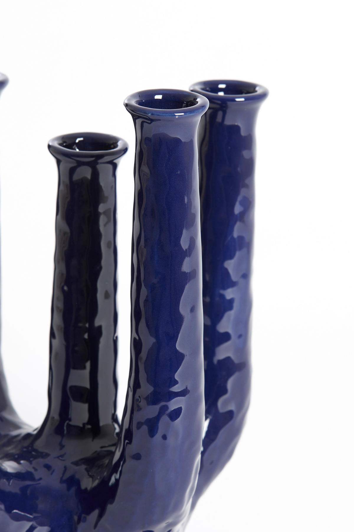 VAZE Leonjo Blau 22/16.5/30 cm - Blau, Keramik (30cm) - Light & Living