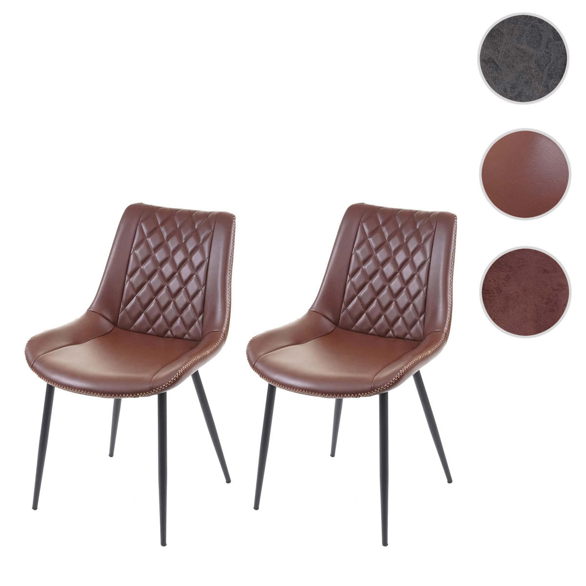 ESSZIMMERSTUHL Rehbraun 2er-Set - Hellbraun, Textil (50/81/59cm) - MCW