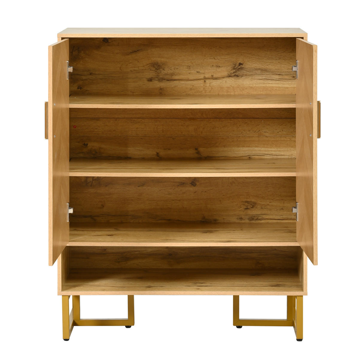 SCHUHSCHRANK 80/38/100 cm natur aus MDF mit Soft-Close - Naturfarben, Holzwerkstoff (80/100/38cm) - OKWISH