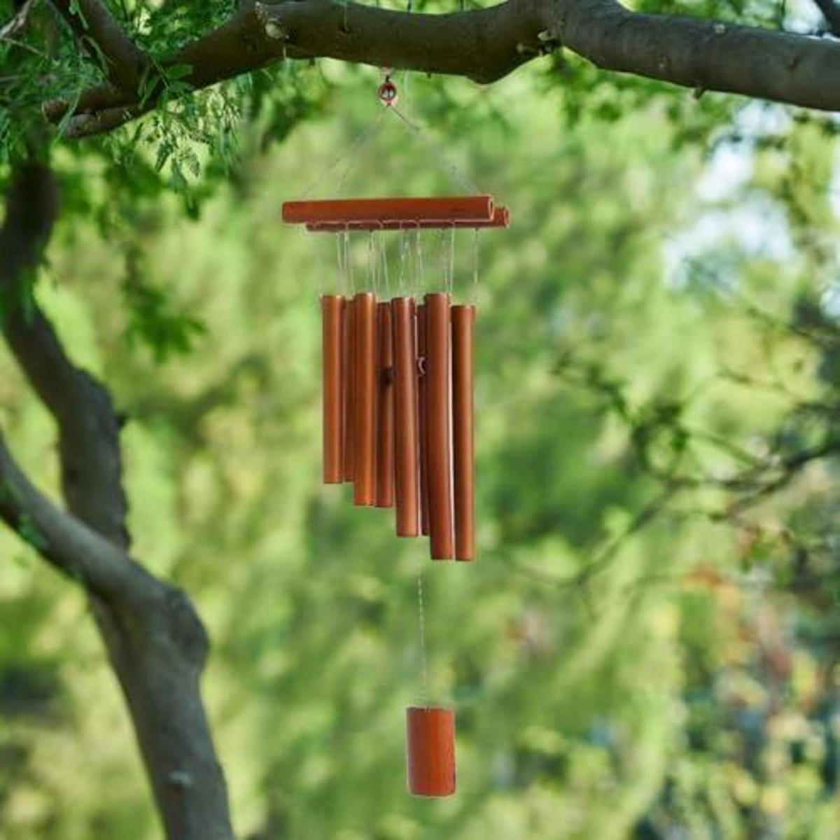 WINDSPIEL Bambus mit beruhigender Melodie - Braun, Naturmaterialien (18/10/60cm)