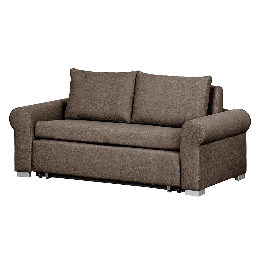 SCHLAFSOFA - Braun, Textil (205/90/90cm) - home24
