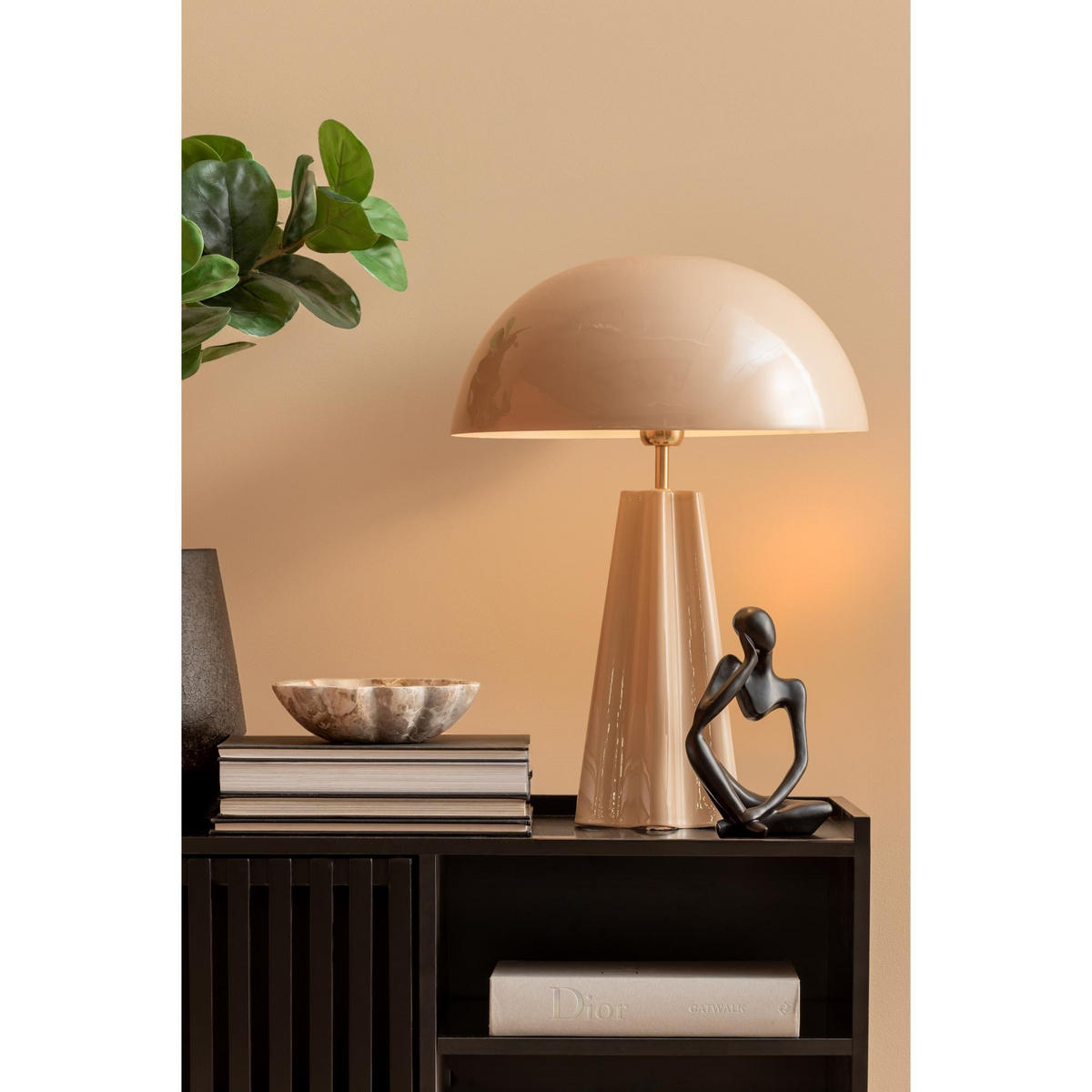 TISCHLAMPE Amplio XL Braun 30/30/56 cm - Braun, Metall (30/30/56cm) - Leitmotiv