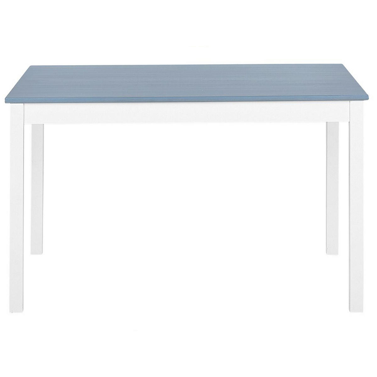 ESSGRUPPE Weiß, Grau Holz 4-Sitzer 120/75 cm Moana - Weiß, Holz (118/85/75cm) - Beliani