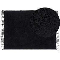 SHAGGY-TEPPICH Bitlis 200/140 cm - Schwarz, Textil (140/200cm) - Beliani