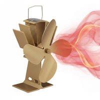 OFENVENTILATOR - Hellbraun, Metall (19/26/12cm) - Relaxdays