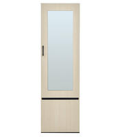 GARDEROBENSCHRANK Spiegel Kleiderstange Schmal Flurschrank - Naturfarben, Holzwerkstoff (54/179.5/34.5cm) - FLIEKS