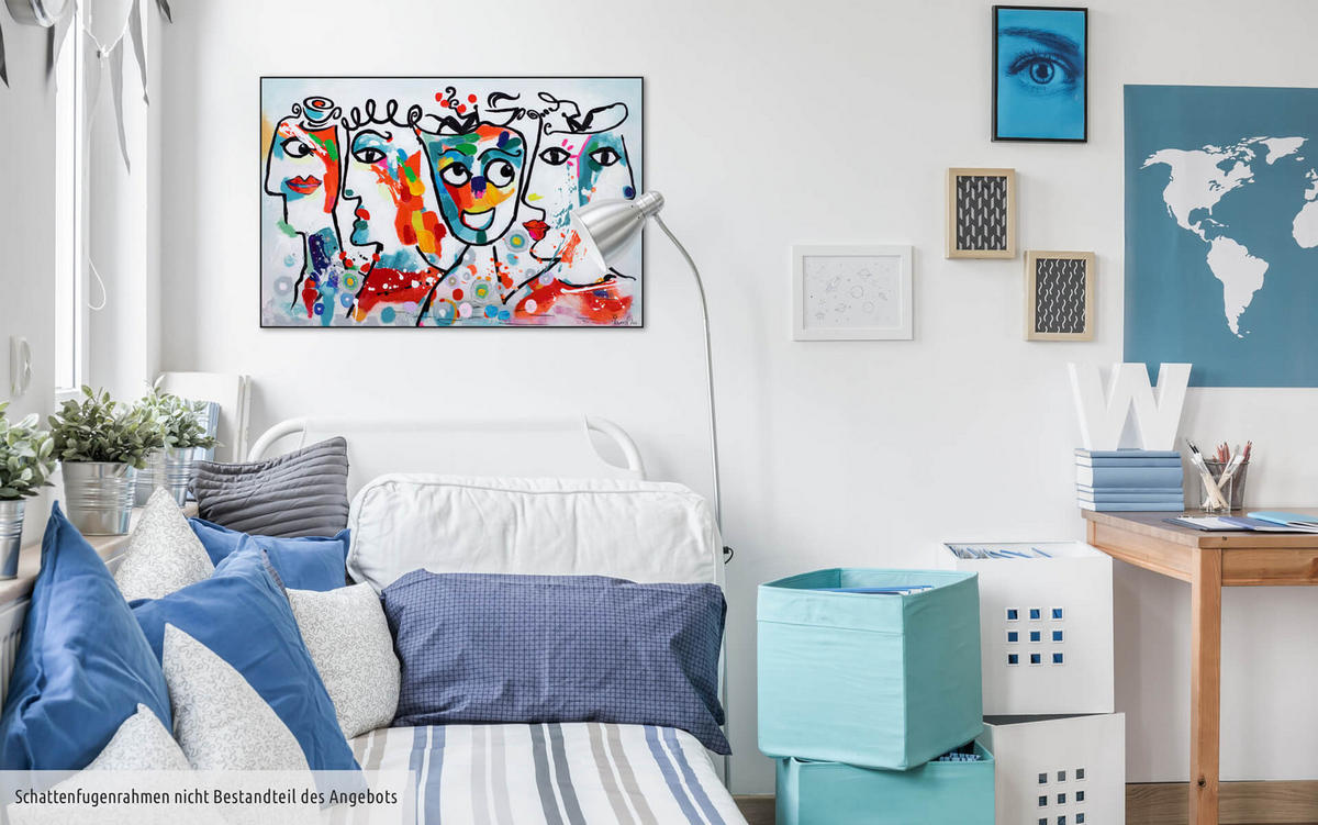ÖLGEMÄLDE 90/60 cm - Gelb/Silberfarben, Holz/Textil (90/60cm) - KUNSTLOFT