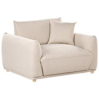 SESSEL Stoff Beige Jubek - Beige, Textil (120/81/104cm) - Beliani