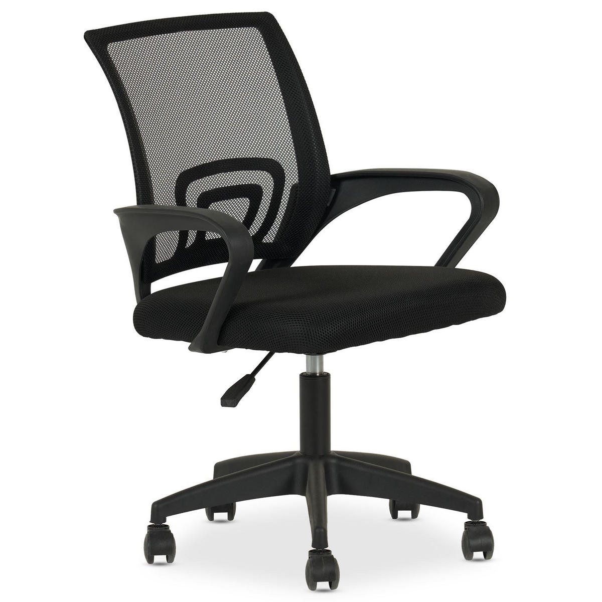 BÜRODREHSTUHL JAKE - Schwarz, Textil (60/86/53cm) - IDIMEX