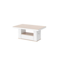 COUCHTISCH rechteckig Cappuccino Hochglanz - Weiß Hochglanz 120/75/54 cm - Weiß Hochglanz/Cappuccino, Holzwerkstoff (75/120/54cm) - designimpex