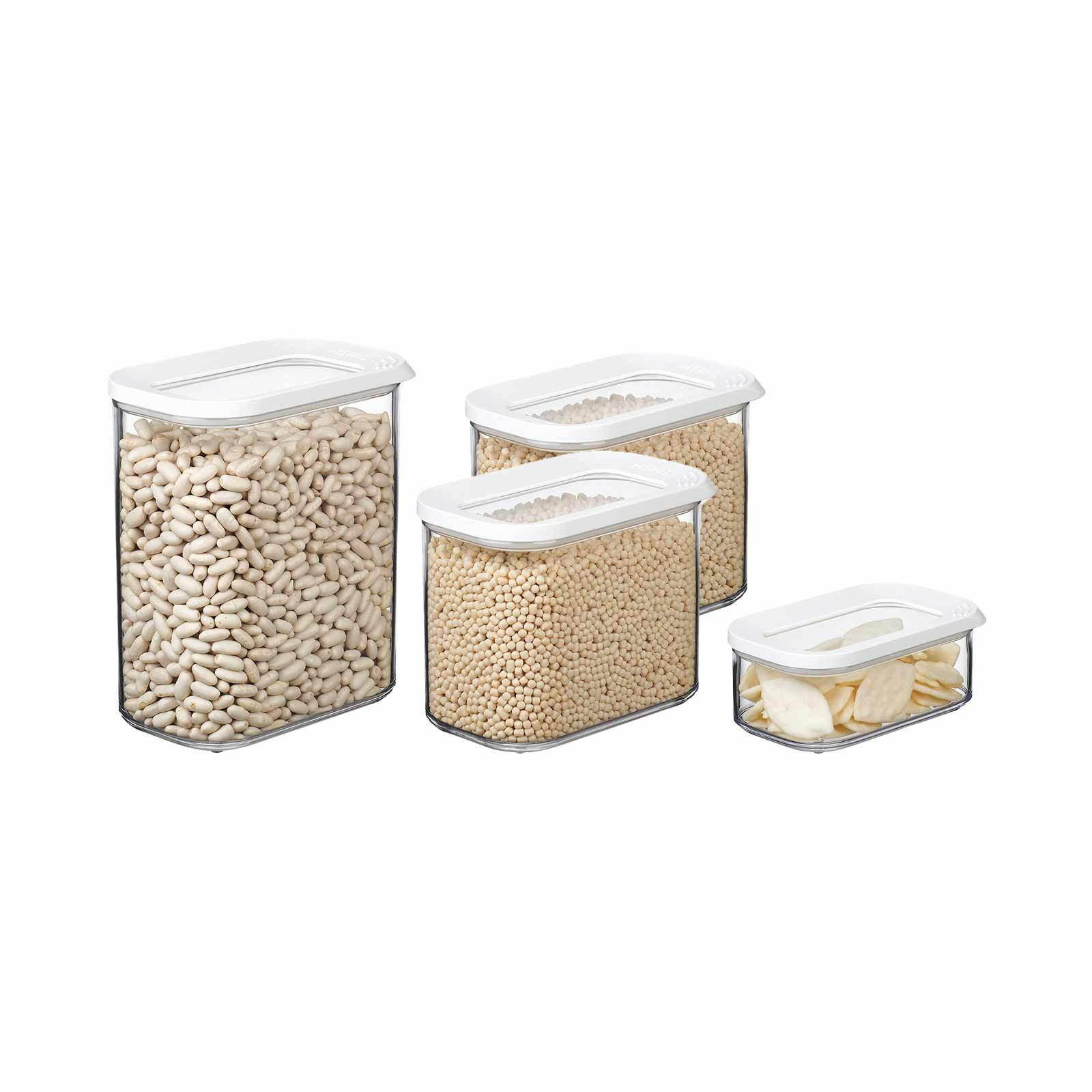VORRATSDOSEN Modula weiß 4er Set - Weiß, Kunststoff (1/1/1cm) - Mepal