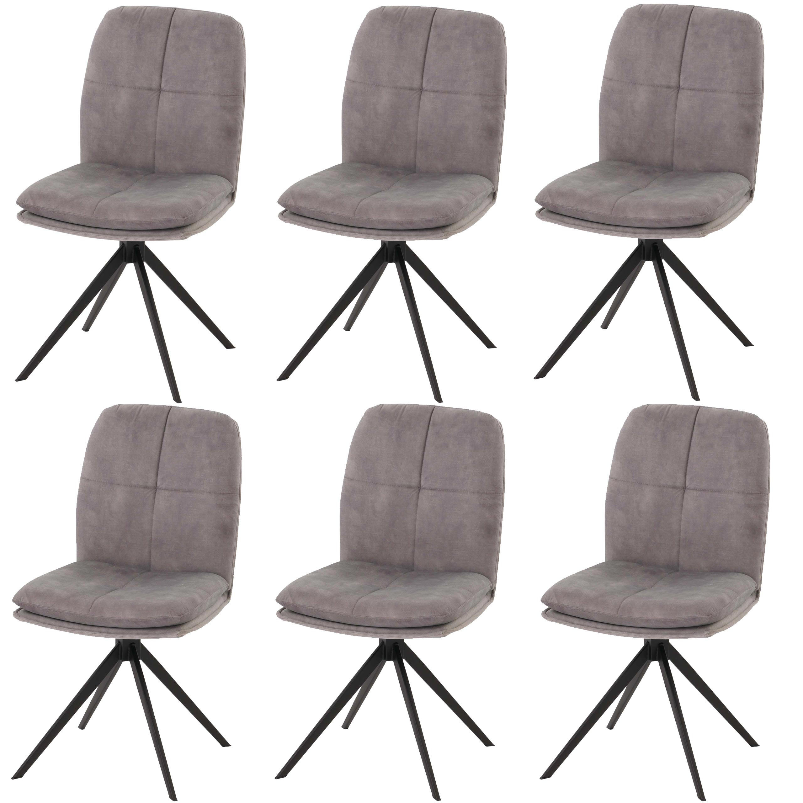 ESSZIMMERSTUHL Grau 6er-Set - Grau, Textil (47/90/56cm) - MCW
