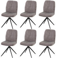 ESSZIMMERSTUHL Grau 6er-Set - Grau, Textil (47/90/56cm) - MCW