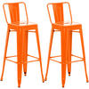 BARHOCKER 2er Set Metall Orange - Orange, Metall (44/96/43cm) - CLP