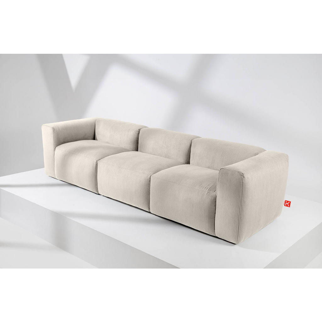 Thumbnail - Konsimo® 3-Sitzer-Modulsofa, Creme, Textil, einzeln stellbar,Freiform, 290x73x96 cm, Wohnzimmer, Sofas & Couches, Sofas,...